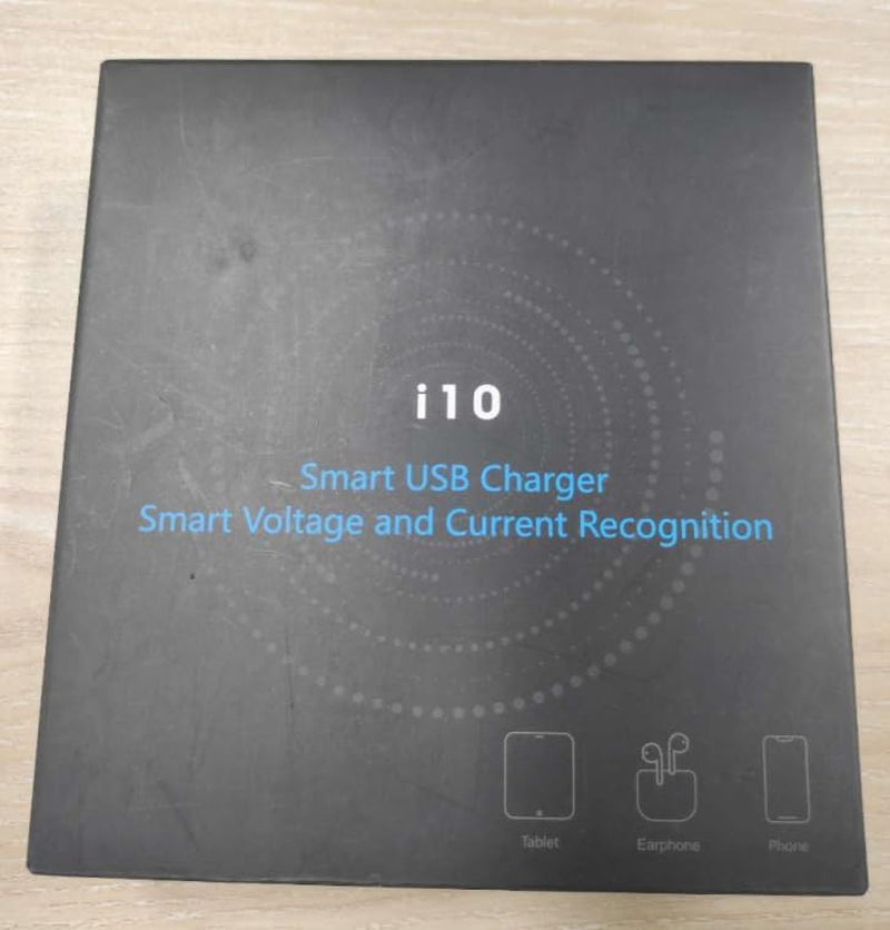 USB Charger, 60W 12A 8-Port USB Charging Station Multi Port USB Hub Charger Compact Size LCD Display Compatible with Iphone Ipad Samsung Kindle Tablet Bluetooth Earbuds and More
